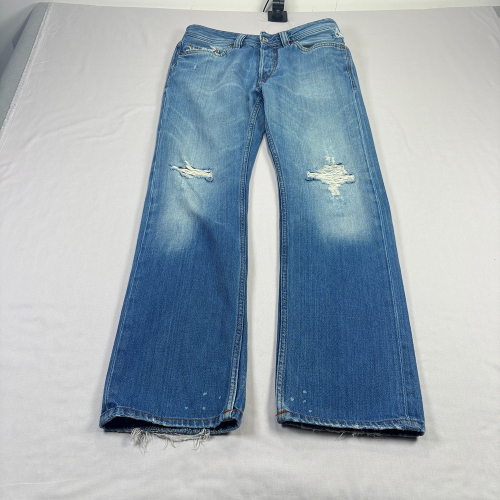 Diesel Men's Straight Jeans - Faded Blue